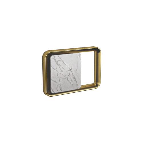 SABİT QUADRO KULP 96 mm -DIŞ ALTIN+DOĞAL MERMER
