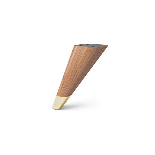 KMPNY PRAMİT OVAL AYAK 15 CM CEVİZ  AHŞ.+SİM ALTIN