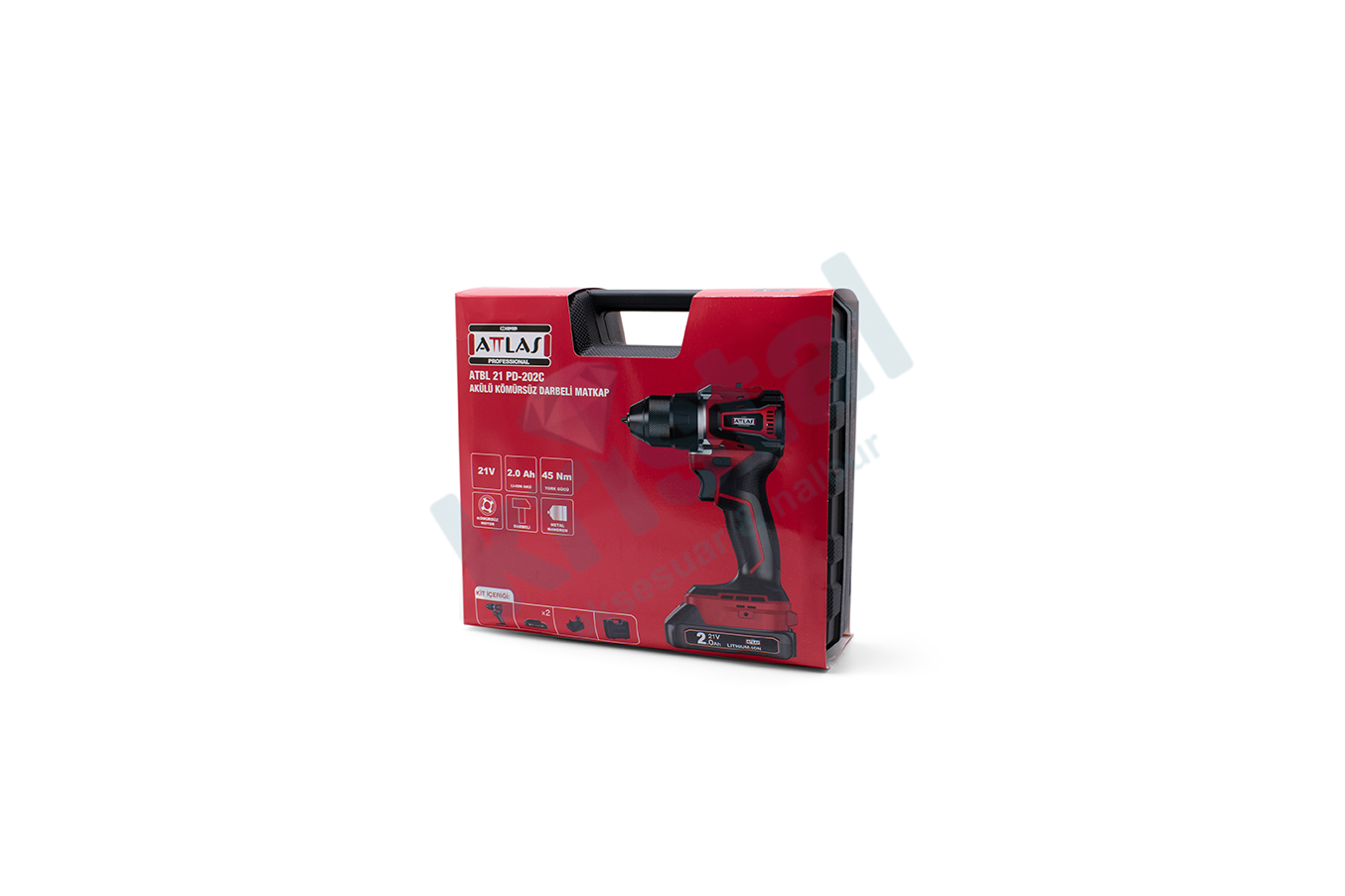 35130 ATLAS ATBL 21 BLPD 21 V AKÜLÜ KÖMÜRSÜZ DARBELİ MATKAP