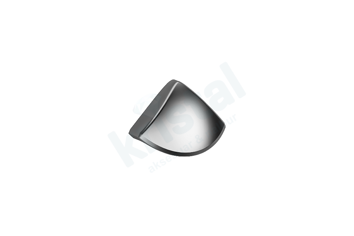 30828 EMAKS SHELL DÜZ DÜĞME KROM