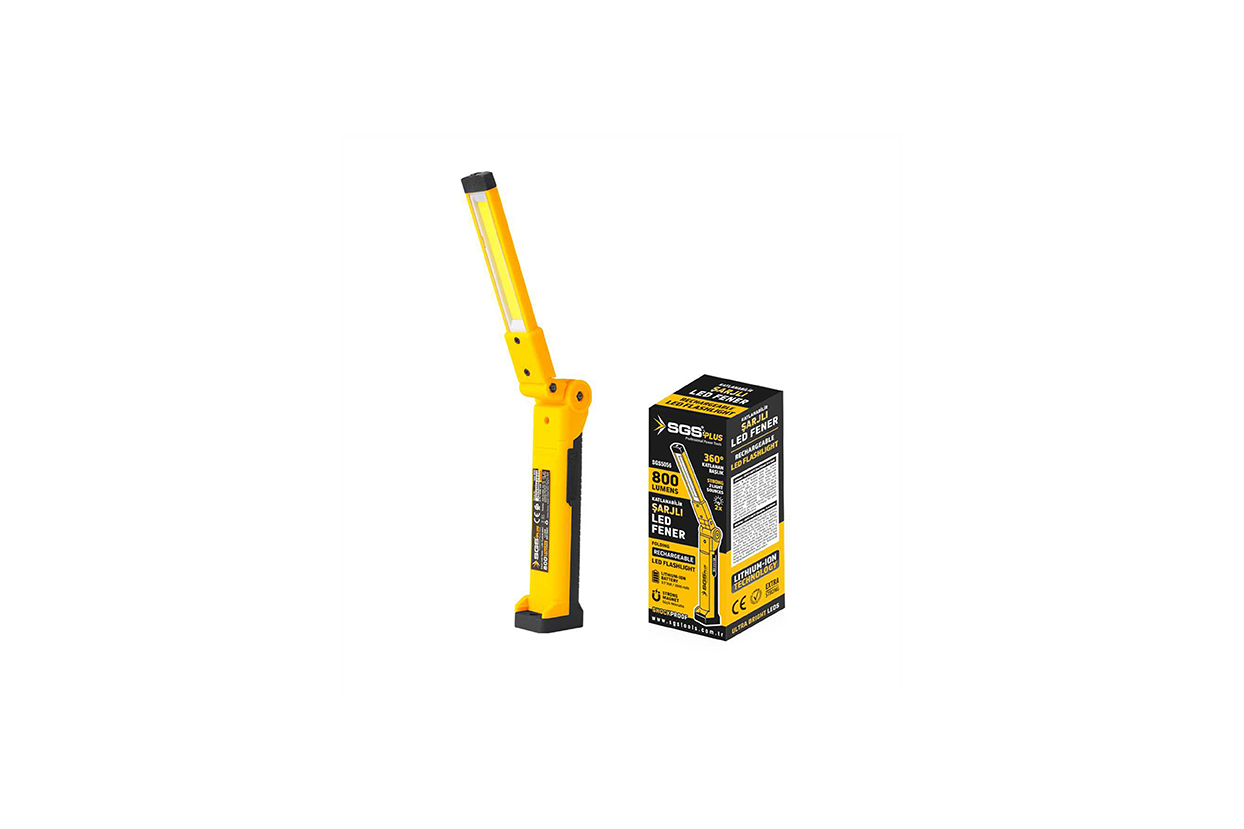 36775 ŞARJLI LED FENER 800 LÜMEN KATLANIR